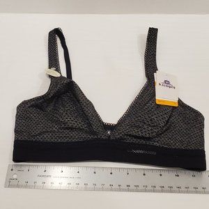B’temptd Womens Bra-Size Smal-Polkadot grey/black-Moisture Wicking-910258-NWT